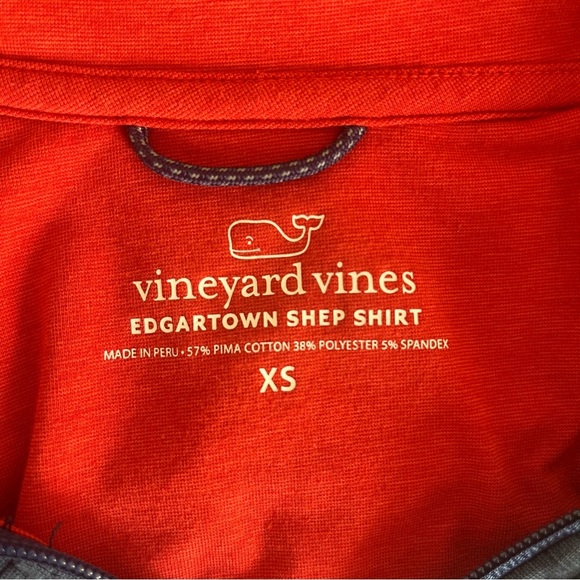 Vineyard Vines Mens XS Blue Colorblock Edgartown Shep 1/4 Zip Sweatshirt - Picture 4 of 9